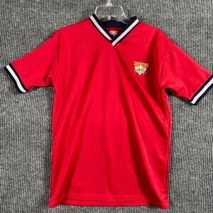 Cooperstown Jersey Adult Medium Red‎ Little Majors Baseball Shirt Stretch V Neck